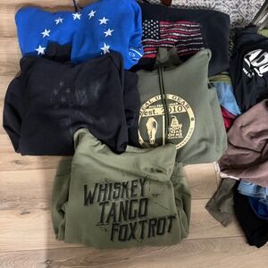 Lot Of 40 Grunt Style T Shirt Men XL Lot Patriot Military Tactical Veteran Flag